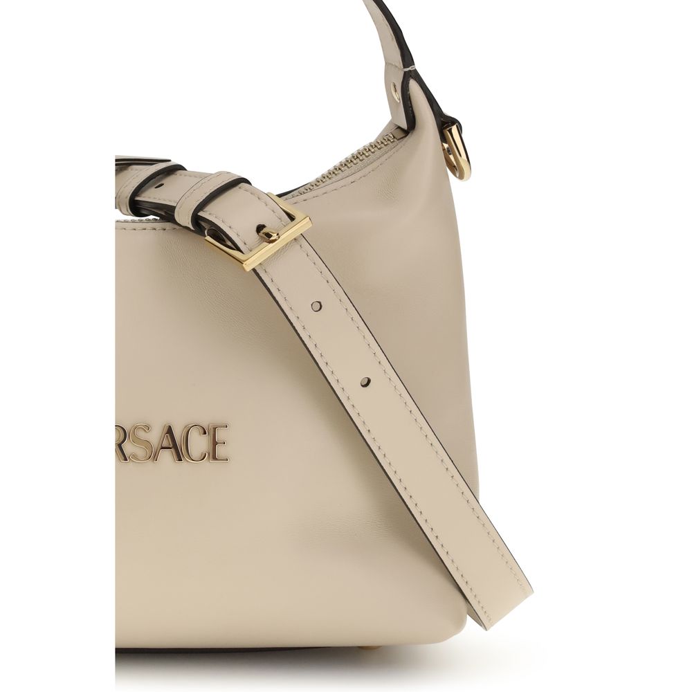 Versace Beige Calf Leather Bos Taurus Handbag