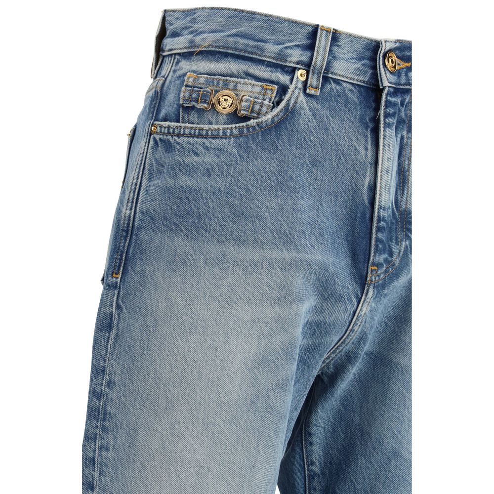 Versace Blue Cotton Jeans Denim