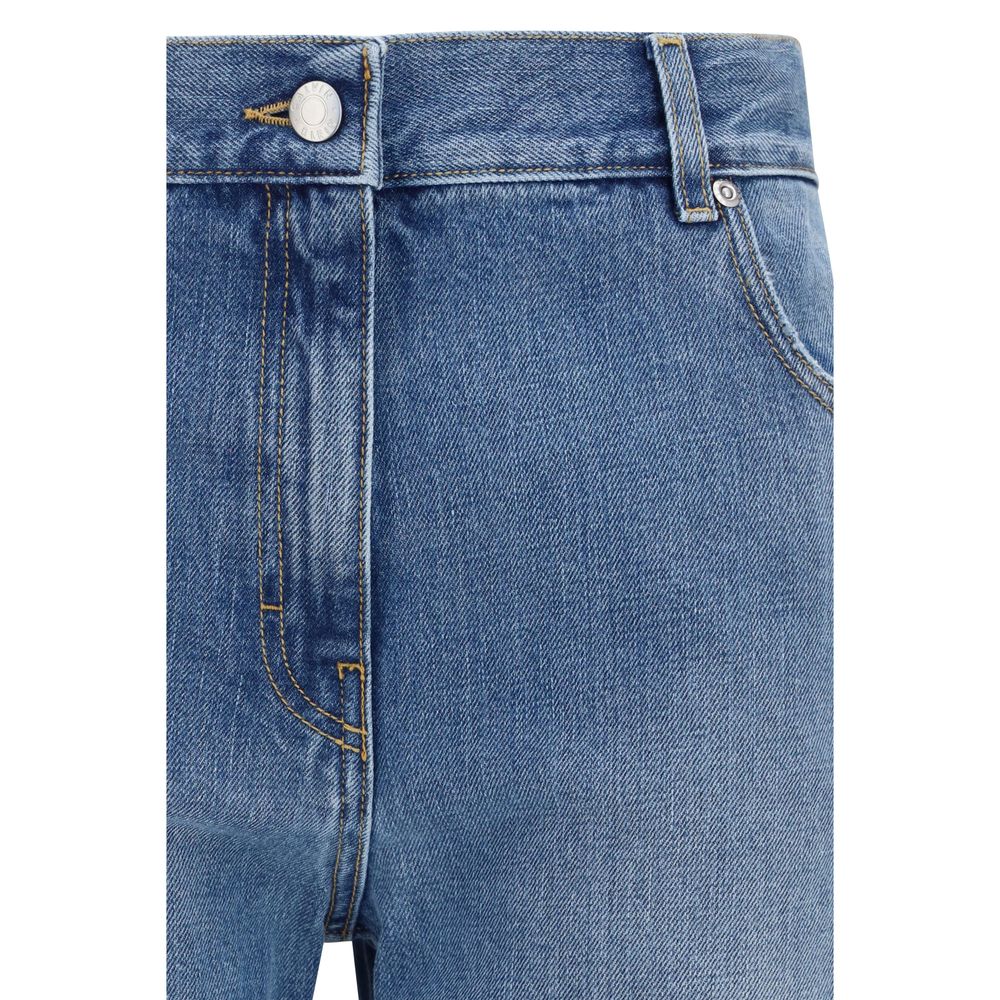 Calvin Klein Blue Cotton Straight-Leg Jeans