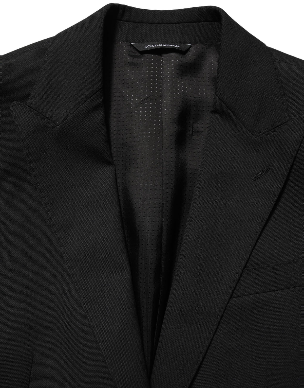 Dolce & Gabbana svart enkelknäppt blazerjacka i polyester