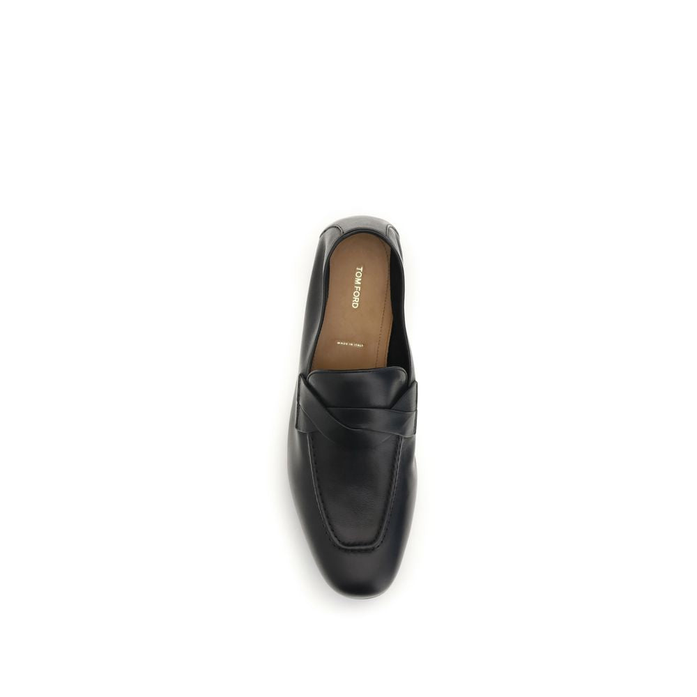 Tom Ford slip-on loafers i svart kalvläder (Bos Taurus)