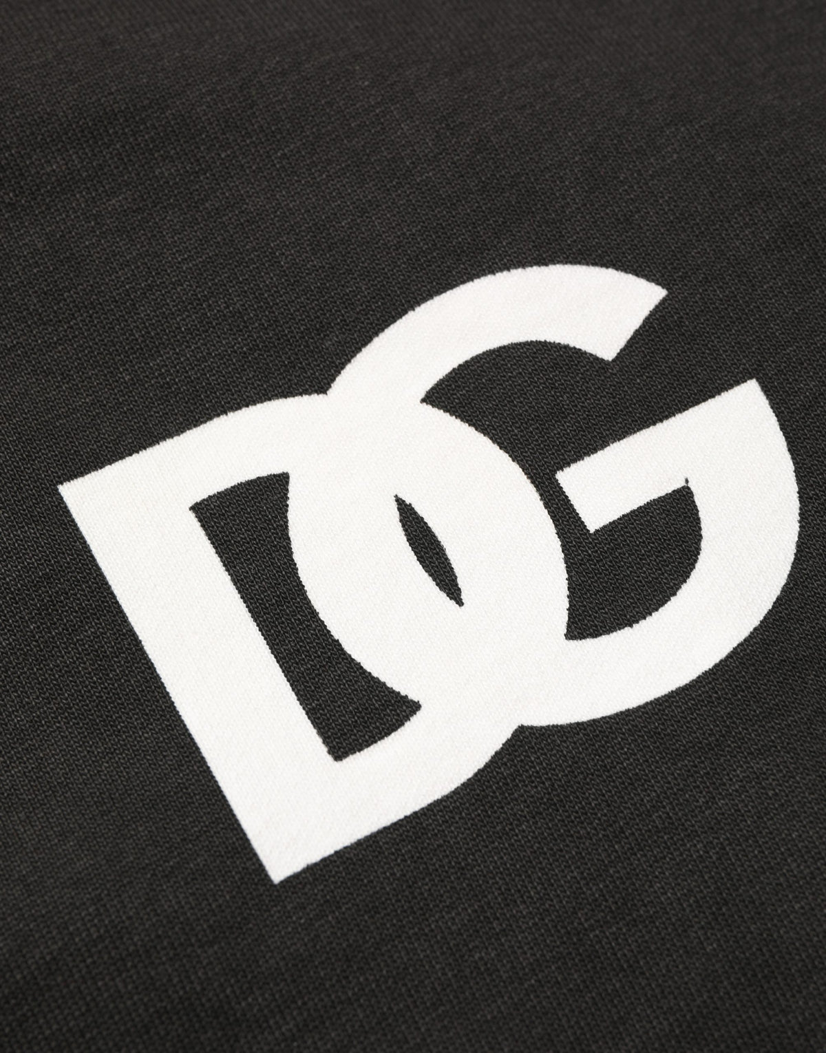 Dolce & Gabbana svart luvtröja i bomull med dragkedja och logotyp