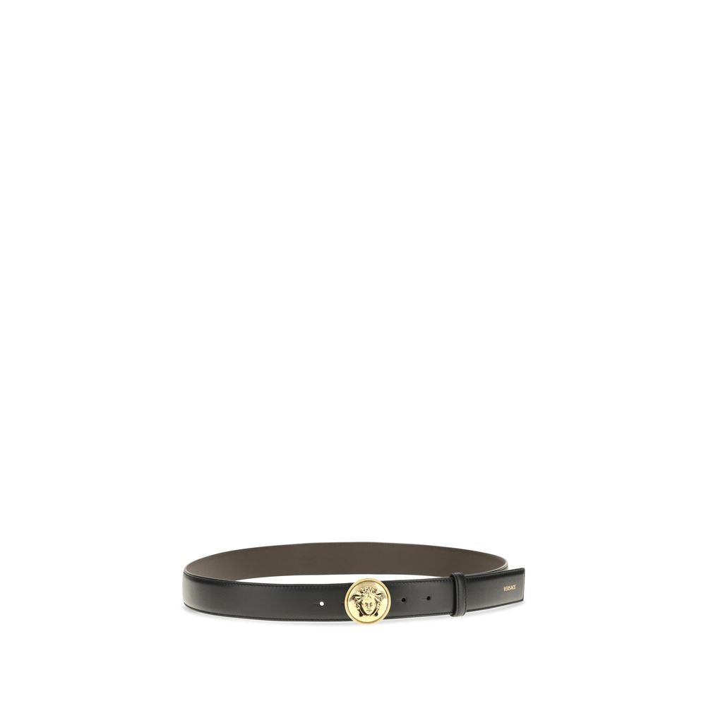 Versace Black Calf Leather Regular Belt