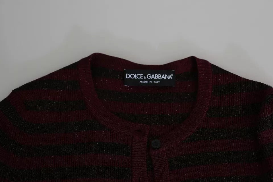Dolce & Gabbana svart och röd randig kofta för dam