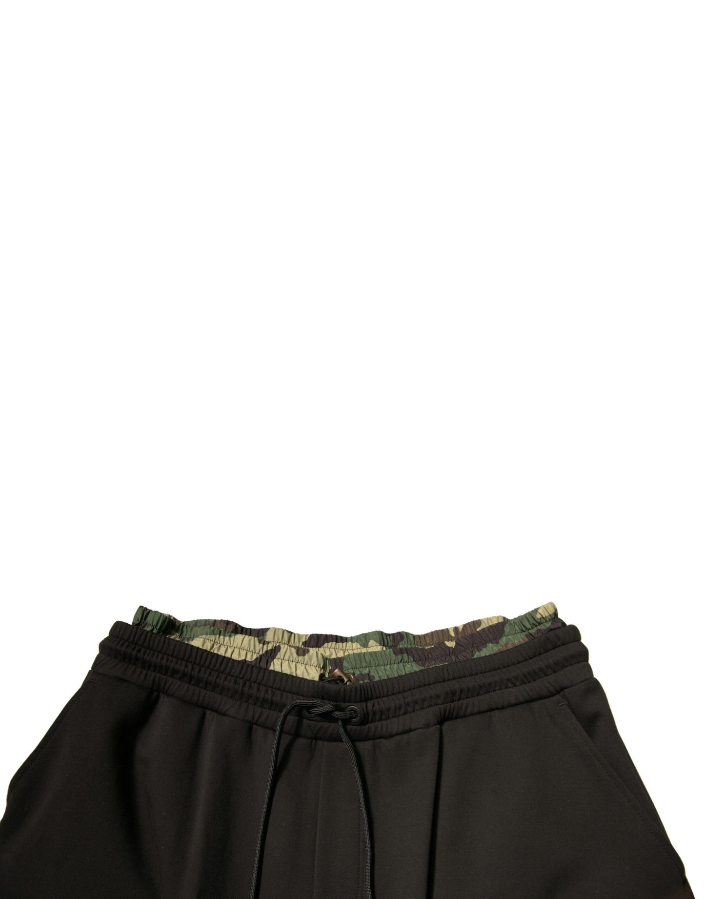 Dolce & Gabbana Svarta Kamouflage Bomull Jogger Cargo Byxor