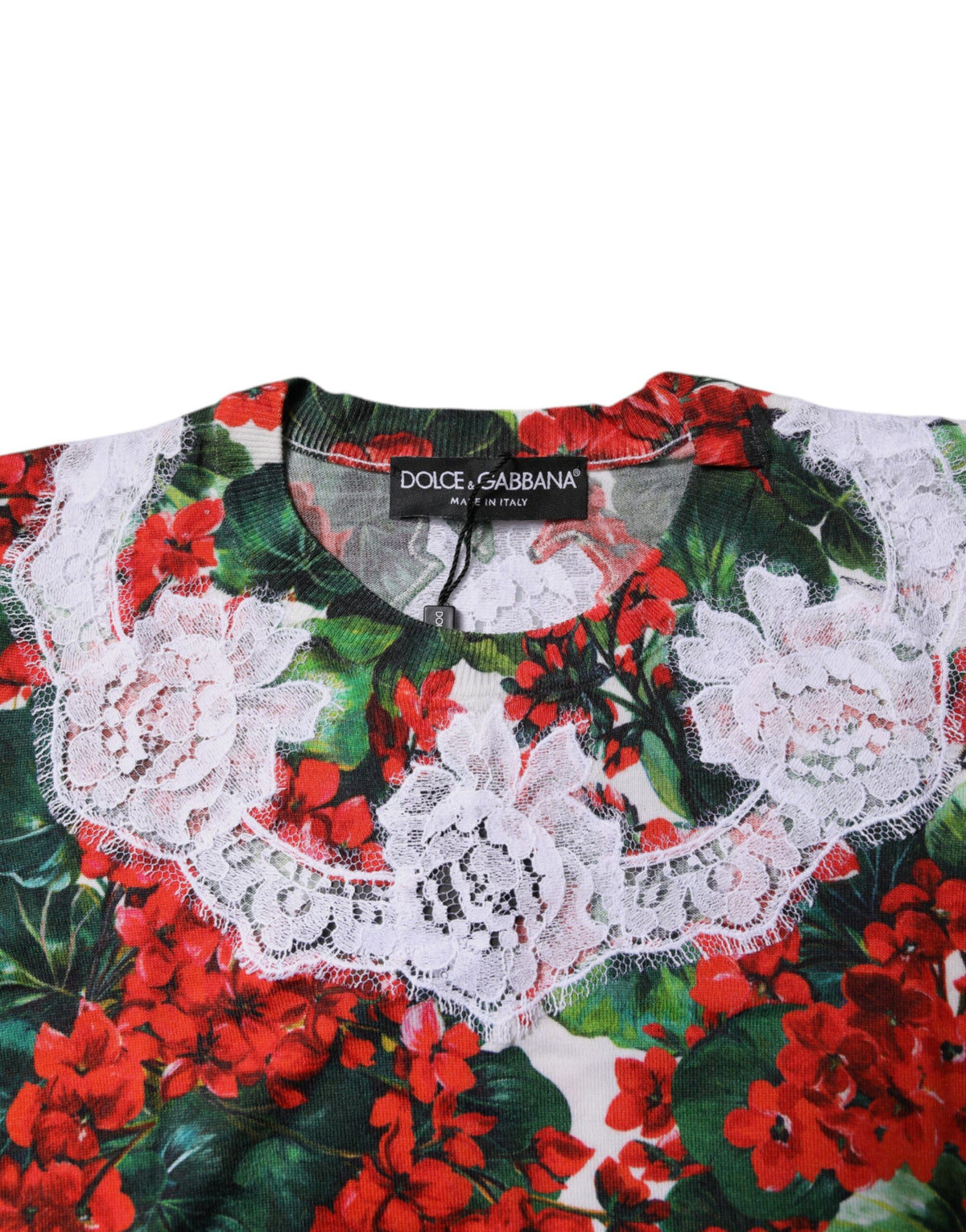 Dolce & Gabbana flerfärgad ärmlös topp i blommig spets