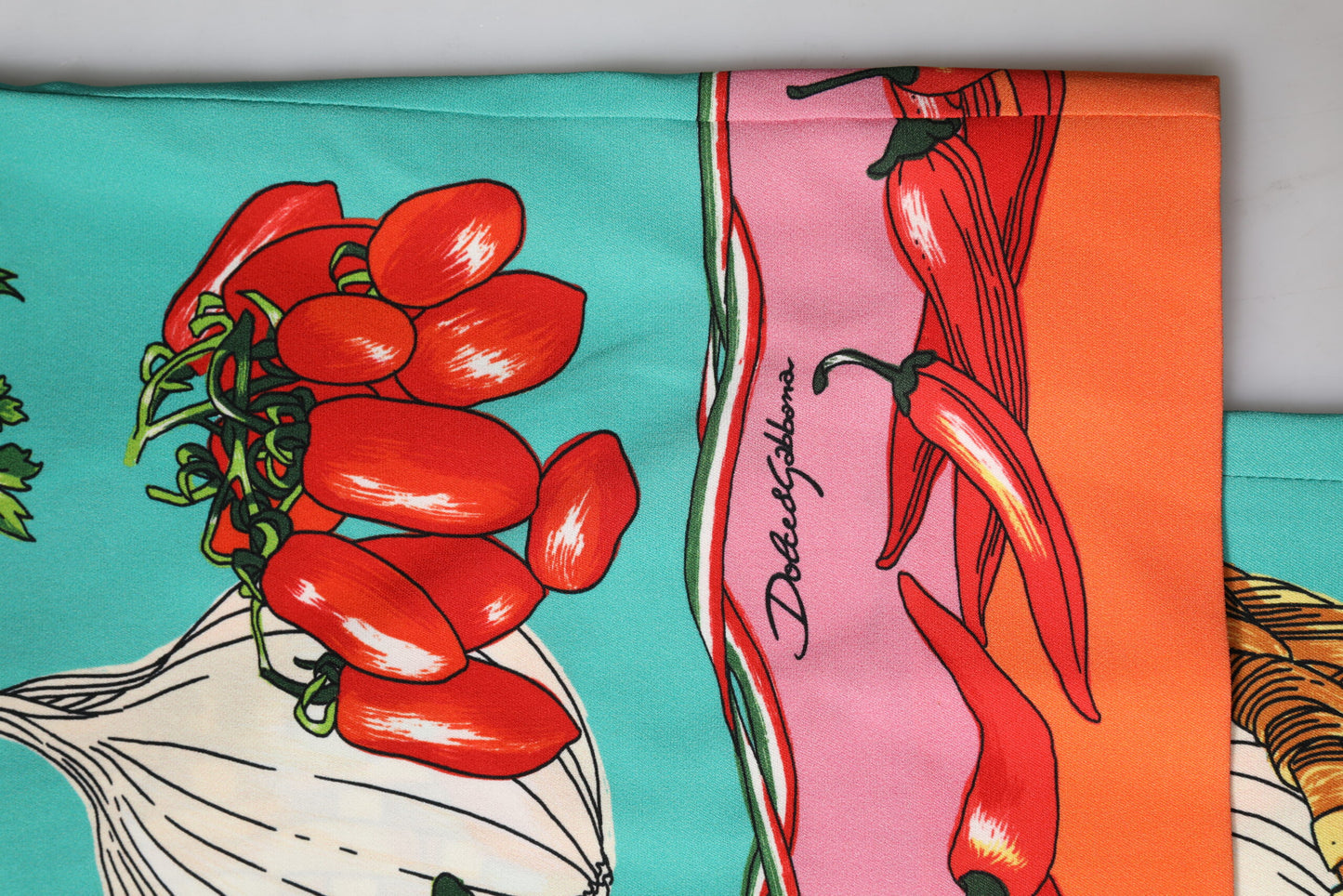 Dolce & Gabbana Gröna Raka Byxor Med Sidentryck