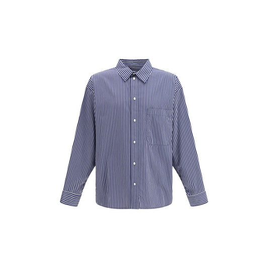 Balenciaga Blue Cotton Pattern Shirt