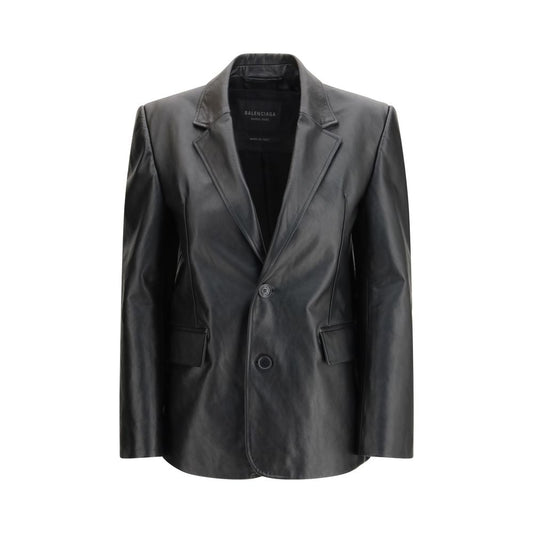 Balenciaga Black Leather Jacket