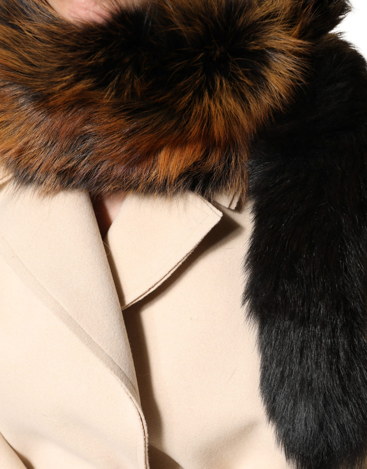 Dolce & Gabbana Brown Red Fox Fur Neck Warmer Winter Scarf