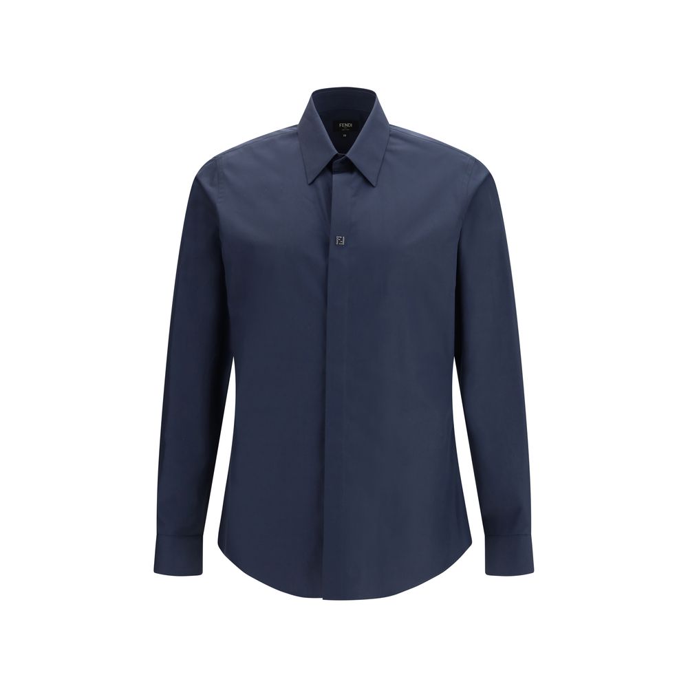Fendi Blue Cotton Shirt