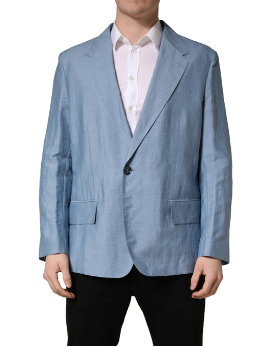 Dolce & Gabbana Light Blue Enkelknäppt Kavaj för Herr