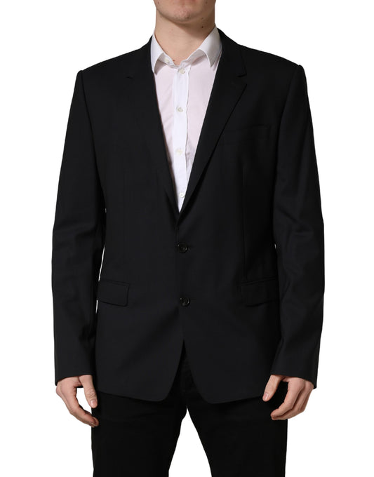 Dolce & Gabbana Blue Single Breasted 2 Button Suit Jacket