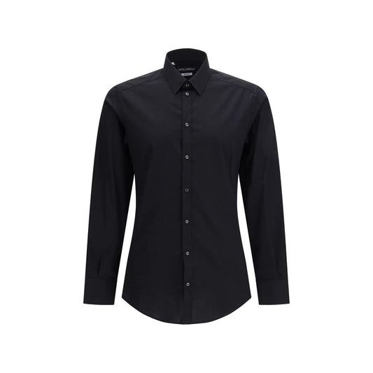 Dolce & Gabbana Black Cotton Dress Shirt