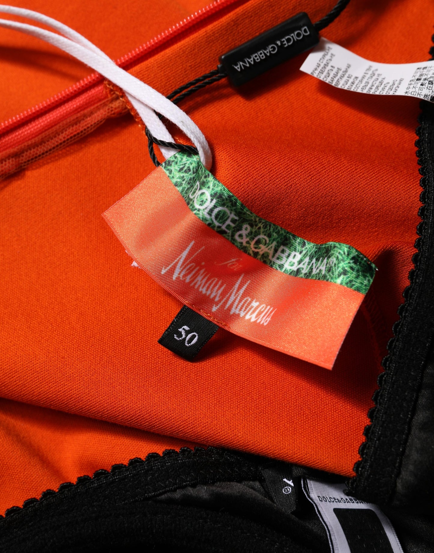 Dolce & Gabbana Orange Cotton Superbowl Football Inspired Mini Dress