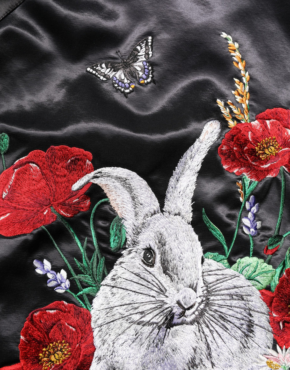Dolce & Gabbana svart bomberjacka i siden med blomsterbroderi
