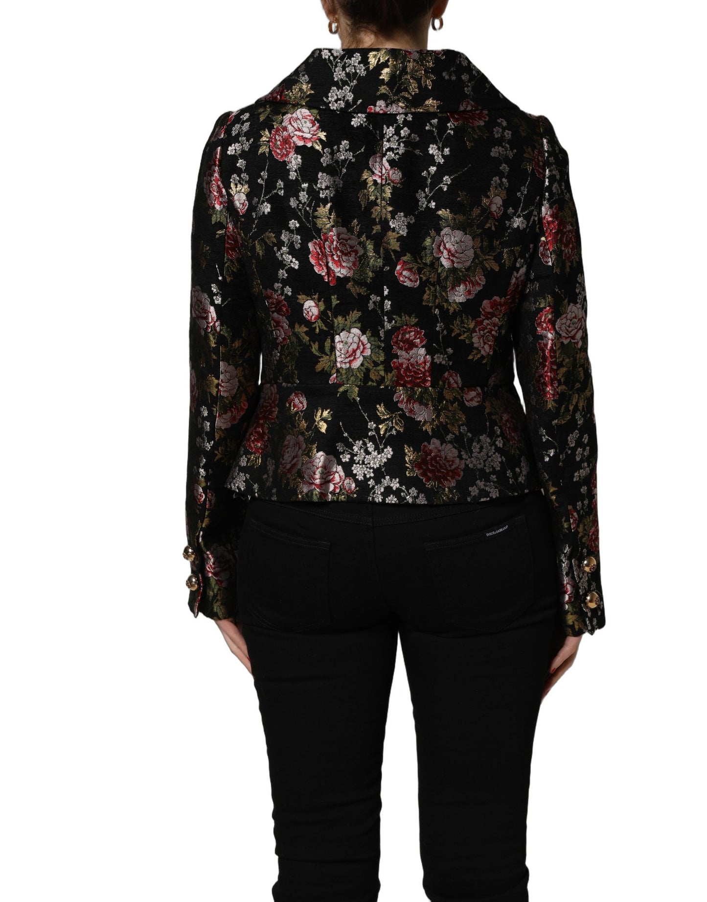 Dolce & Gabbana Multicolor Floral Brocade Blazer Jacket
