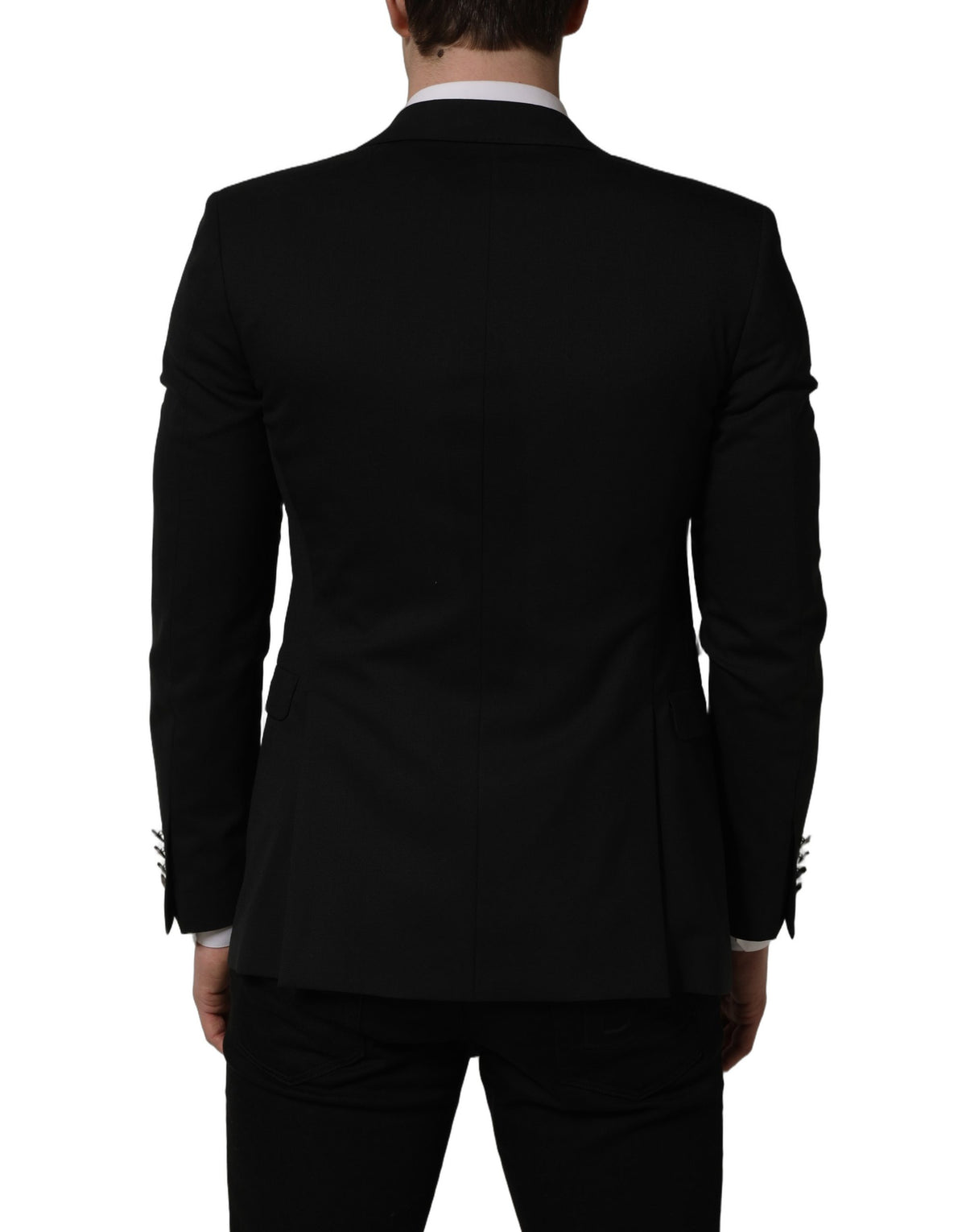 Dolce & Gabbana svart enkelknäppt blazerjacka i polyester
