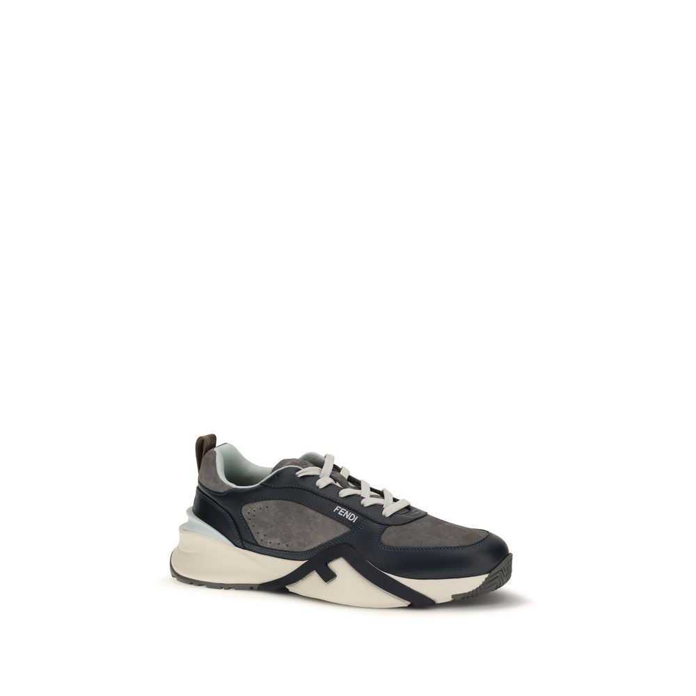Fendi sneakers i flerfärgat kalvskinn och bos taurus-läder