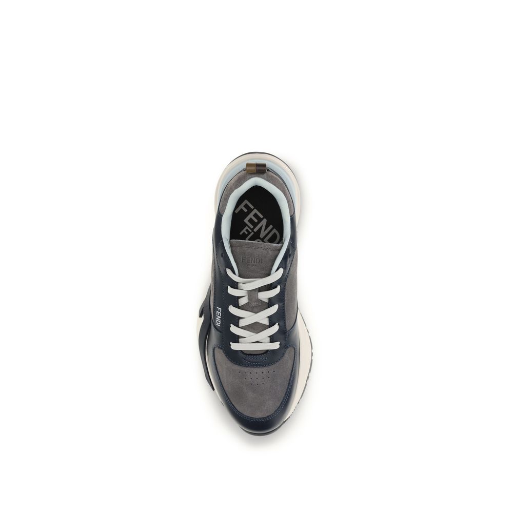 Fendi sneakers i flerfärgat kalvskinn och bos taurus-läder