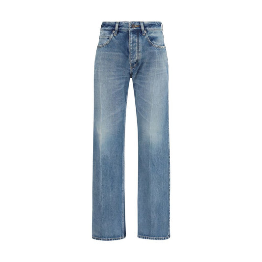 Balenciaga blå raka jeans i bomull