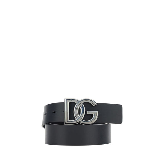 Dolce & Gabbana svart bälte i kalvskinn, regular-modell