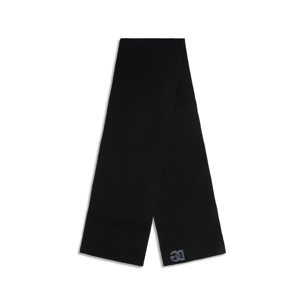 Dolce & Gabbana Black Wool Scarf