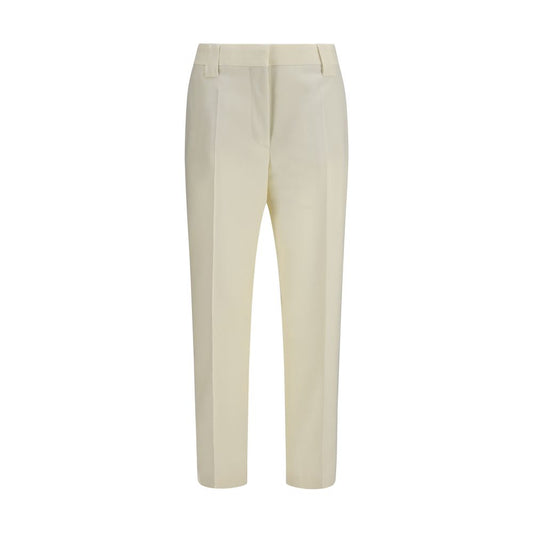 Versace Beige Wool Cropped Pants
