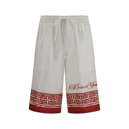 Dolce & Gabbana Bermudashorts i flerfärgat siden