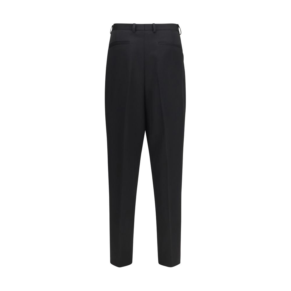 Dolce & Gabbana svarta kostymbyxor i ull med vida ben