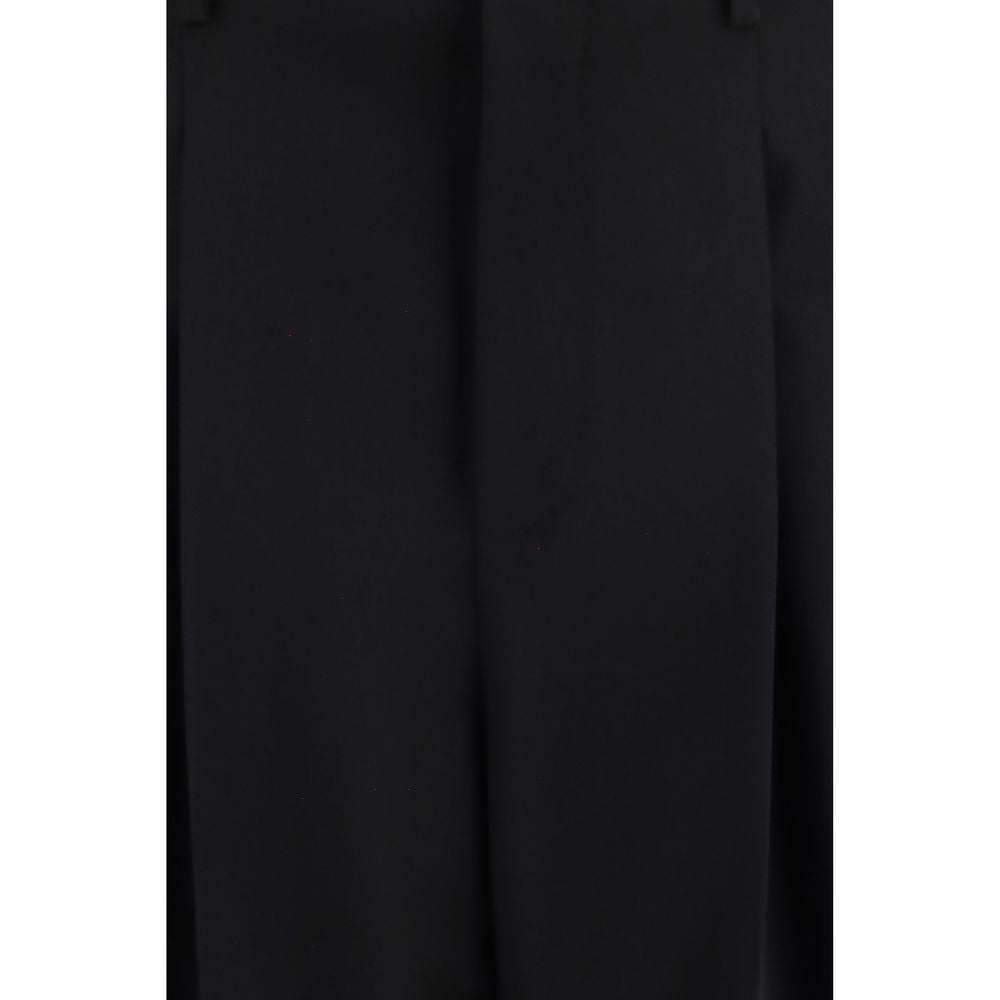Dolce & Gabbana svarta kostymbyxor i ull med vida ben