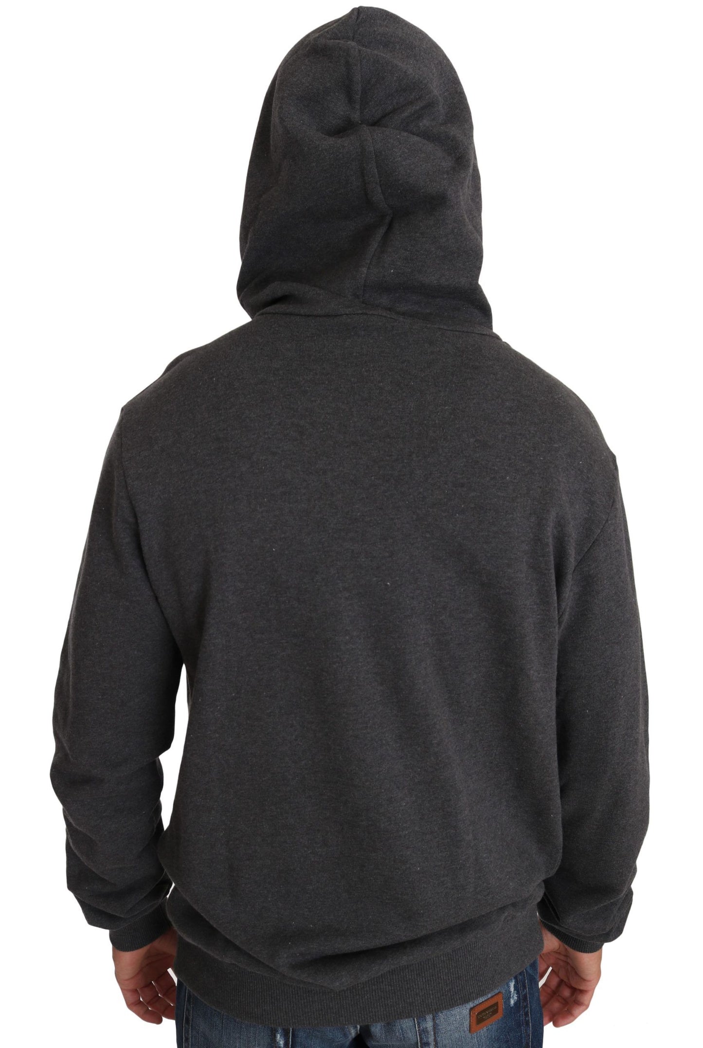 Dolce &amp; Gabbana Grå Huva Röd Kristall Hjärta Pistoltröja