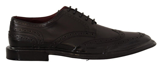 Dolce & Gabbana svarta formella Oxford-skor i läder med vingkant