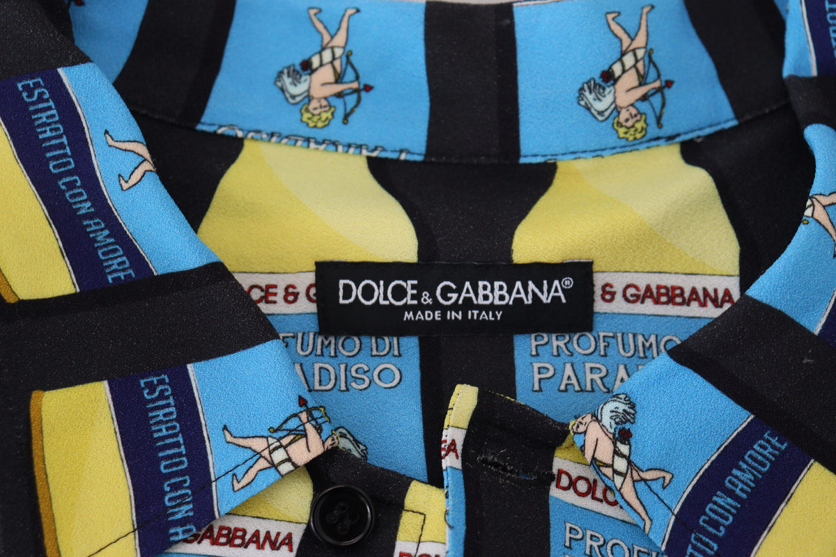 Dolce & Gabbana flerfärgad mönstrad viskosskjorta för vardagsbruk