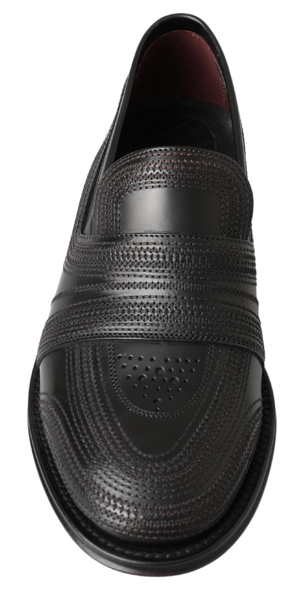Dolce & Gabbana svarta loafers i läder med sömmar