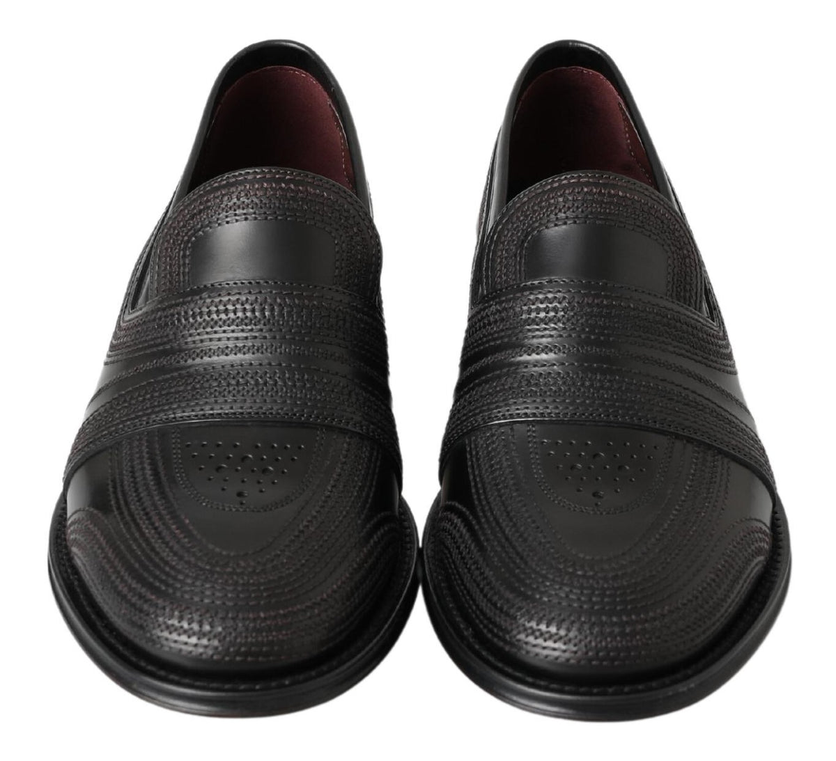 Dolce & Gabbana svarta loafers i läder med sömmar