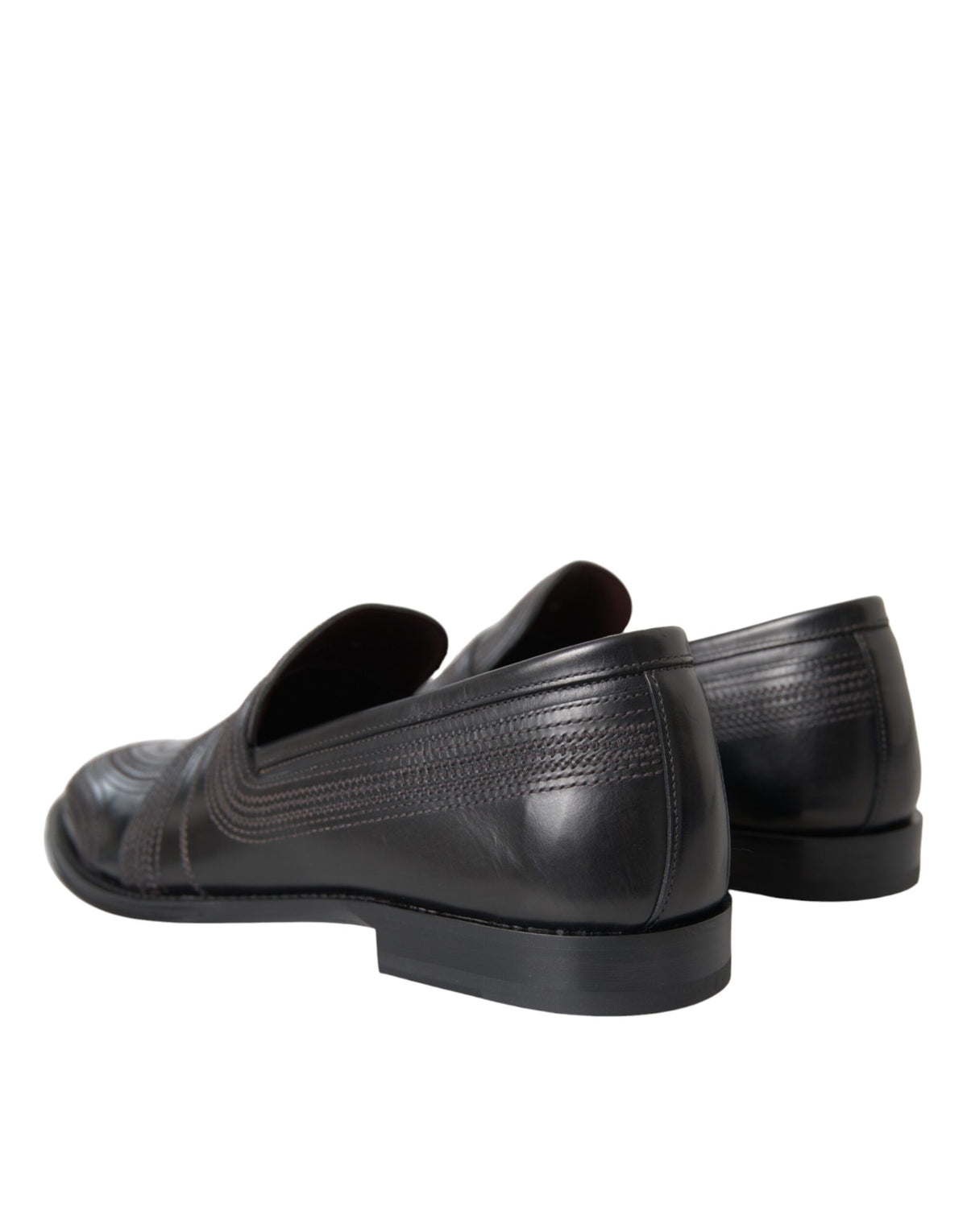 Dolce & Gabbana svarta och bruna loafers i läder för herr