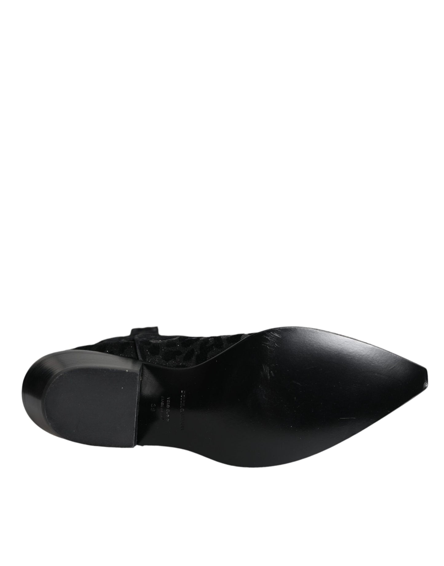 Dolce &amp; Gabbana Svarta Grå Leopardfärgade Cowboystövlar Skor