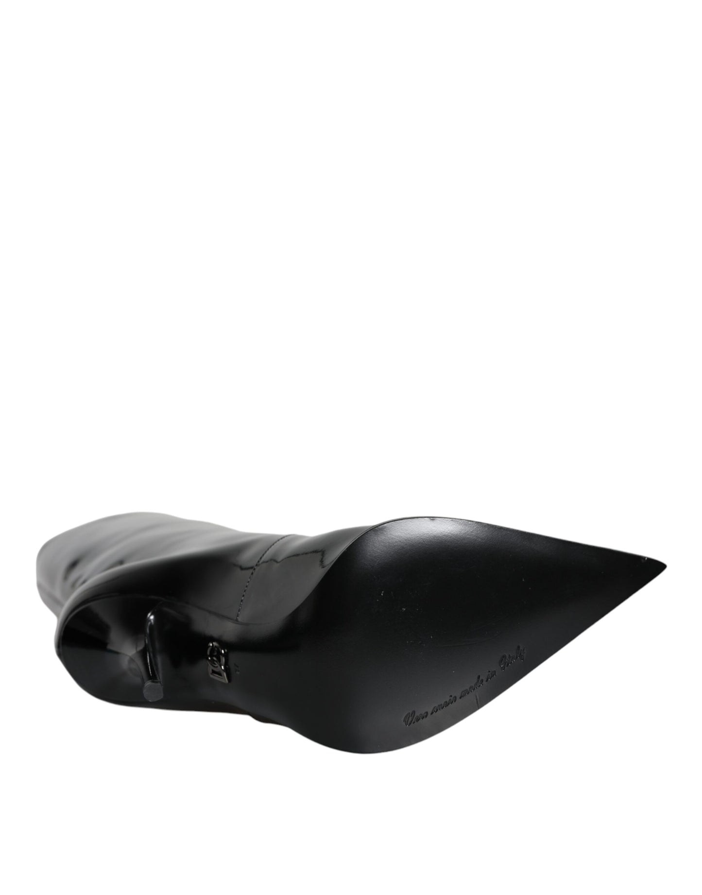 Dolce &amp; Gabbana Svarta Lackskängor i Läder med Halv Vaden