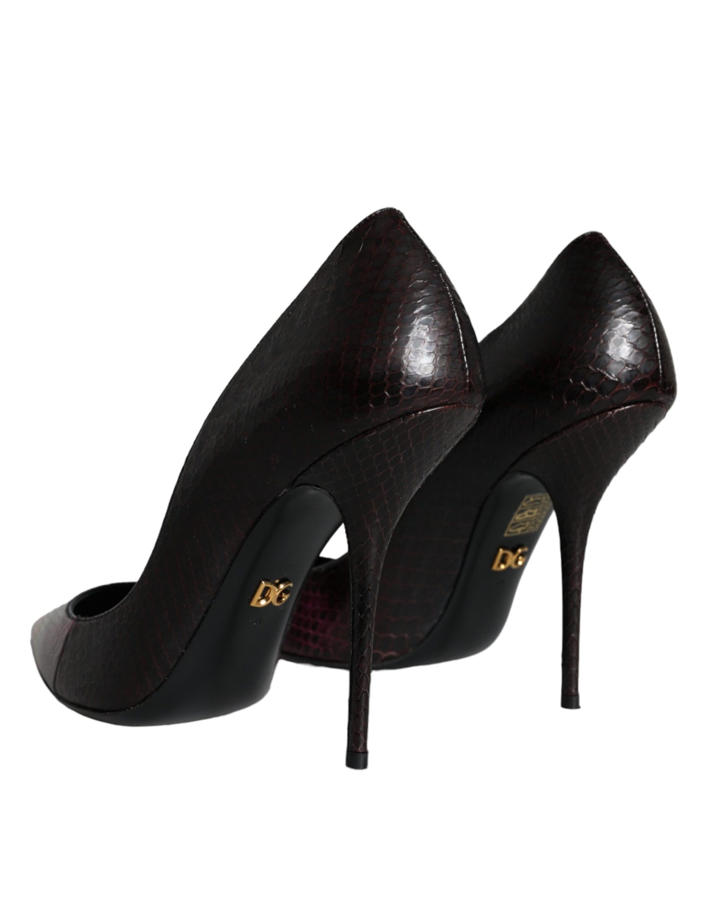 Dolce &amp; Gabbana Flerfärgade Exotiska Läderklackade Pumps Skor