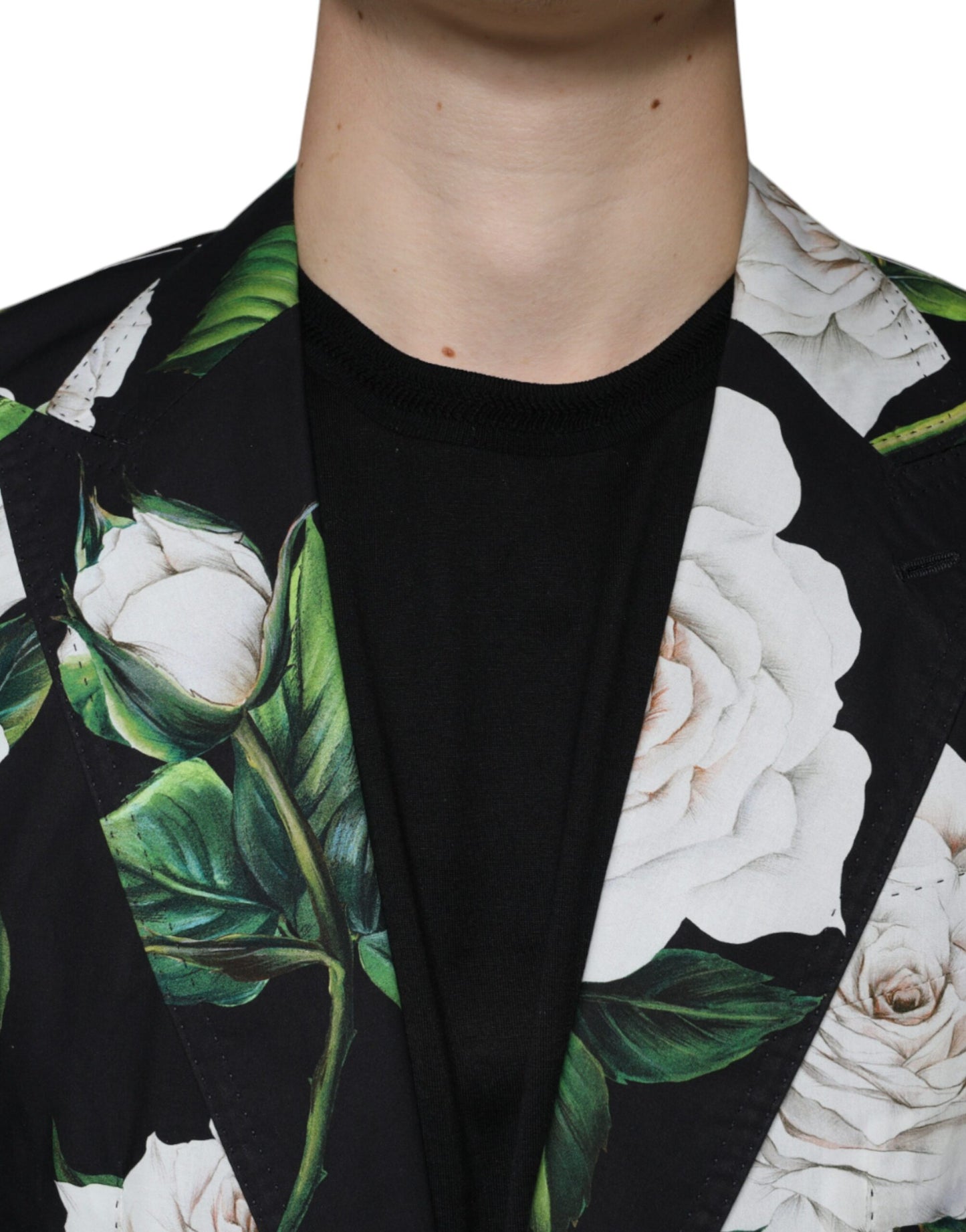 Dolce &amp; Gabbana Svart Rosé Bomull Herr Kostym 2 Delad Formell Kostym