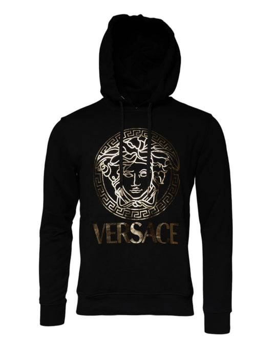 Versace svart Medusa huvtröja i bomull