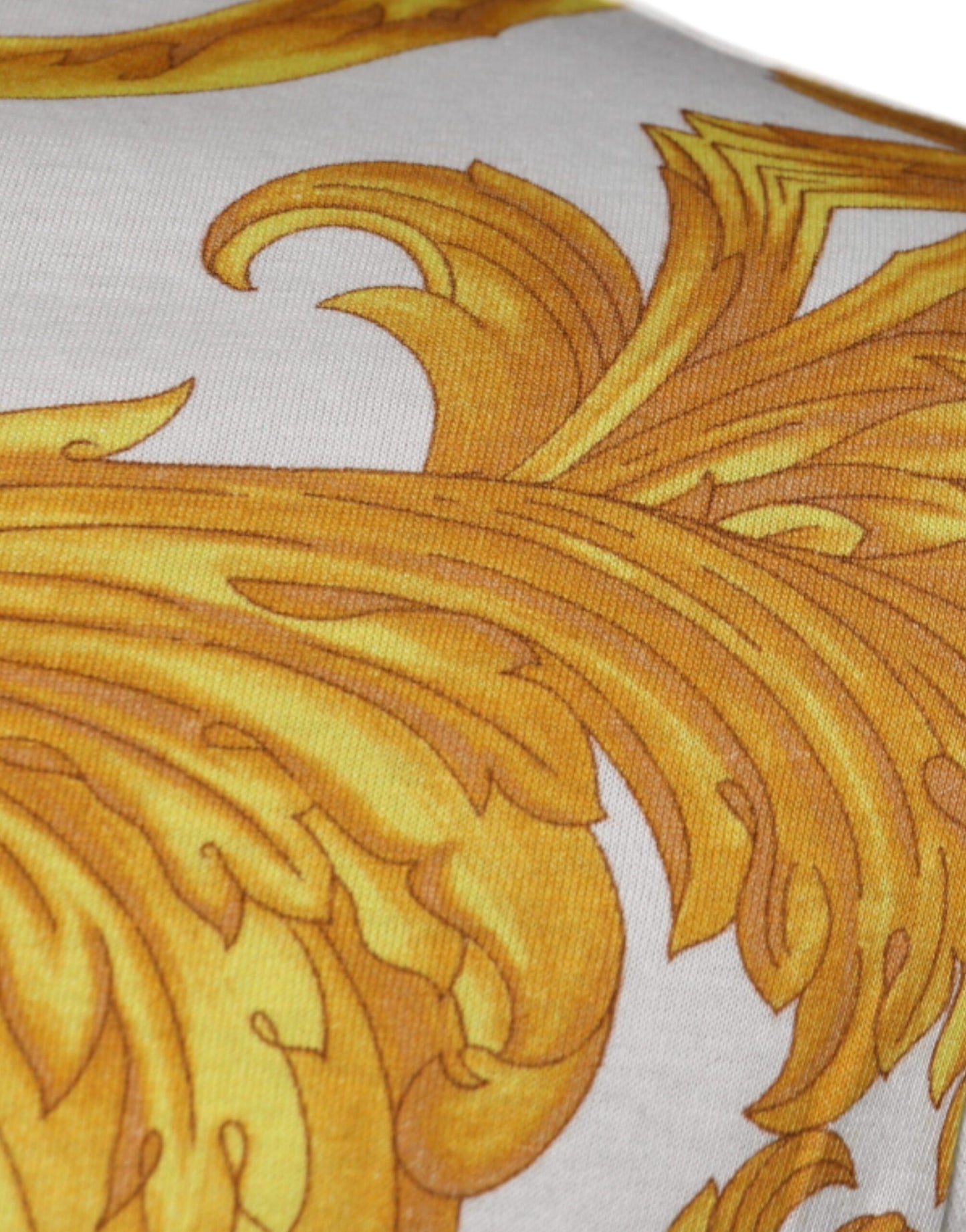 Versace Vit Medusa-tryckt bomulls-t-shirt med rund hals