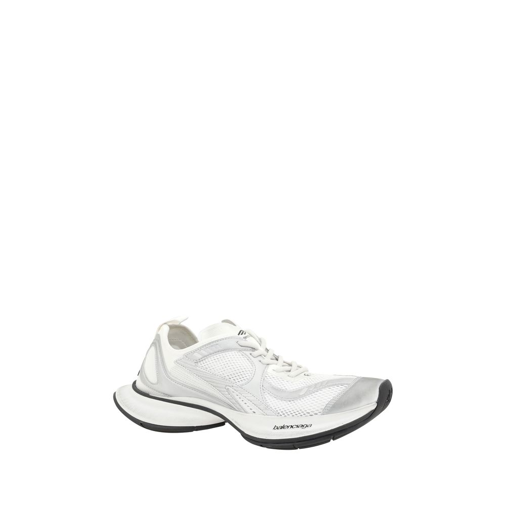 Balenciaga White Polyester Athletic Sneakers