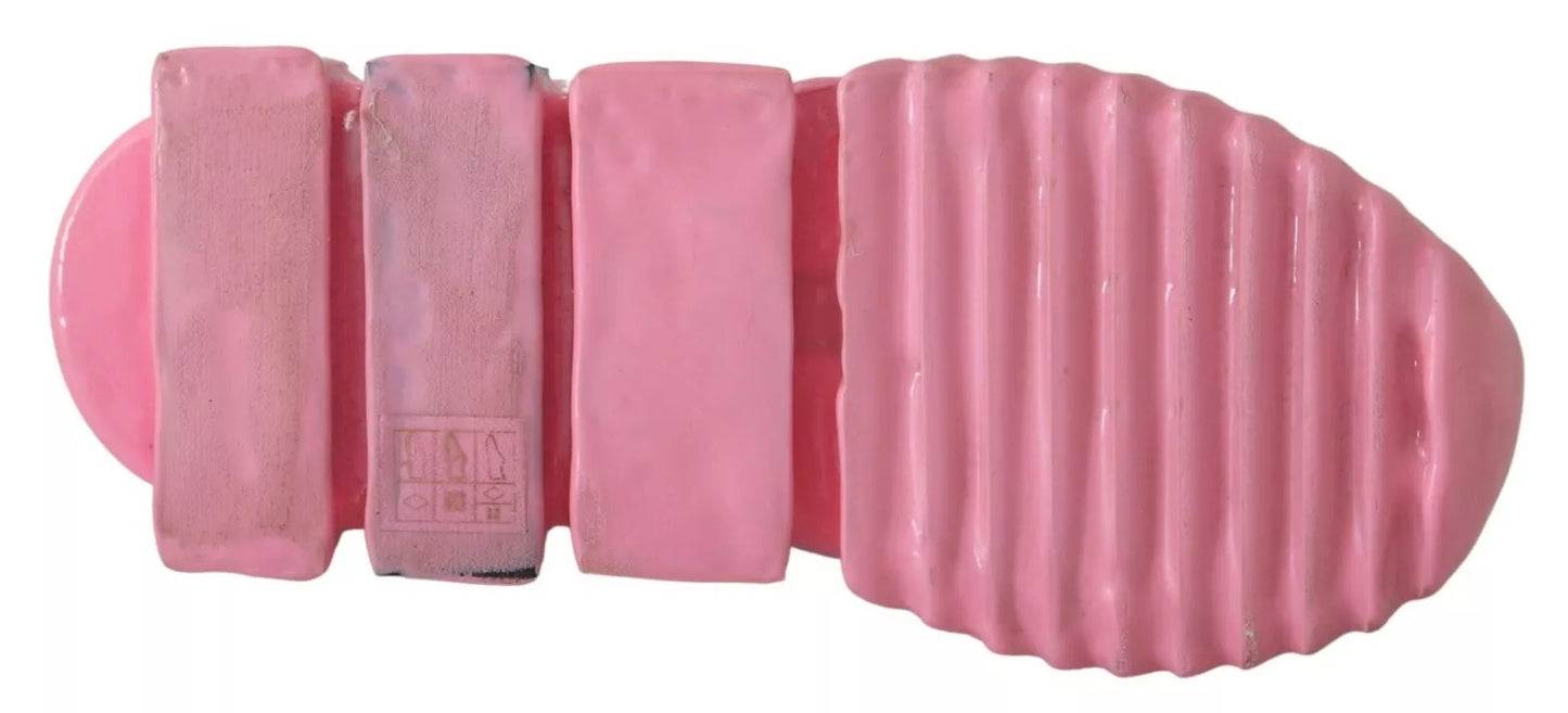 Dolce &amp; Gabbana Rosa Låga Sorrento Sneakers Slip On Casual Skor