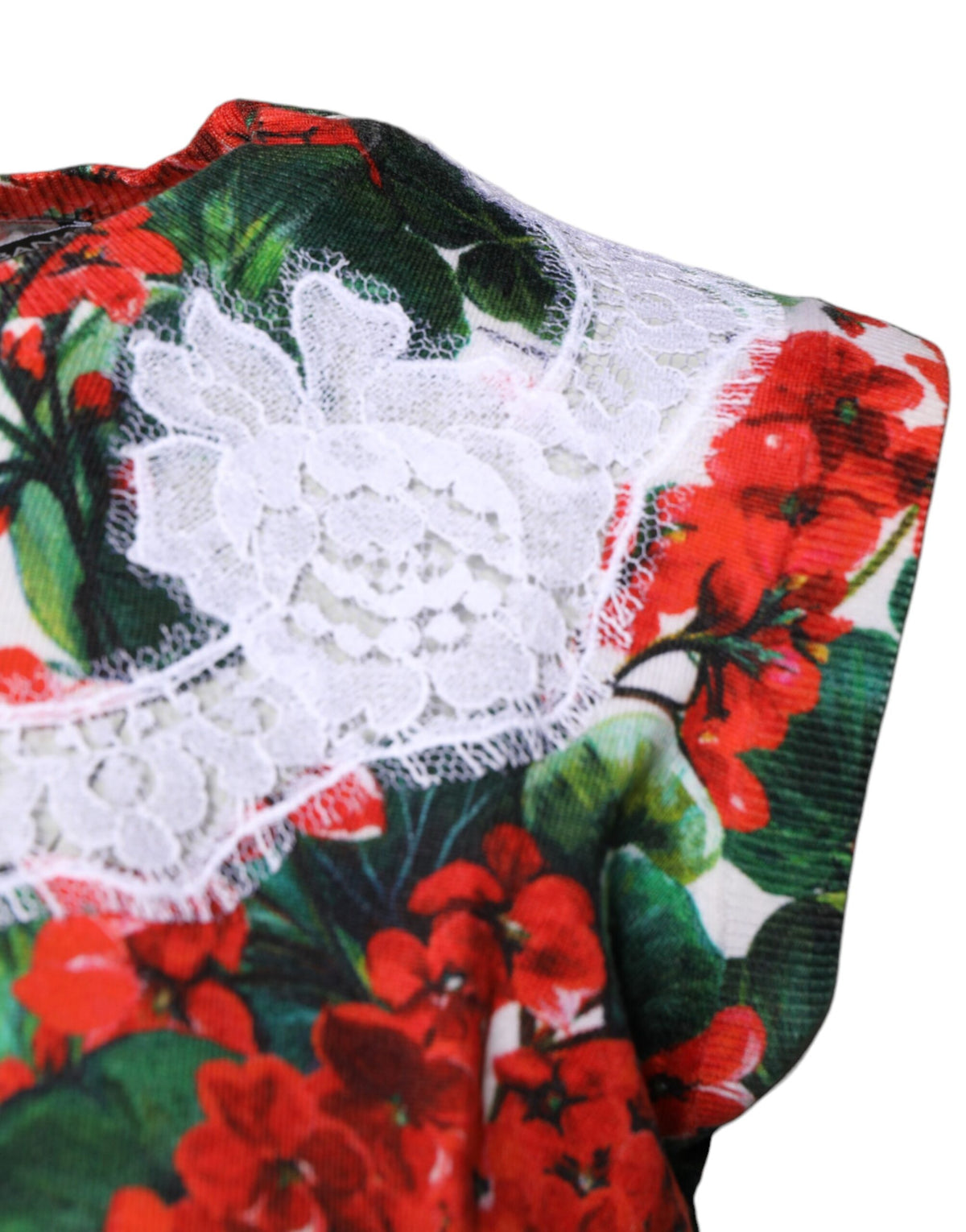 Dolce & Gabbana flerfärgad ärmlös topp i blommig spets