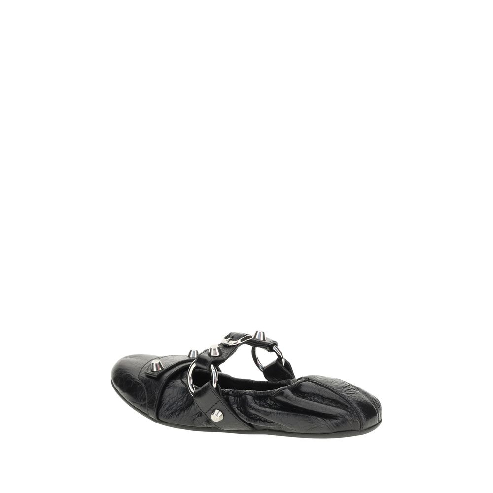 Balenciaga Black Lamb Ovis Aries Aries Ballet Flats
