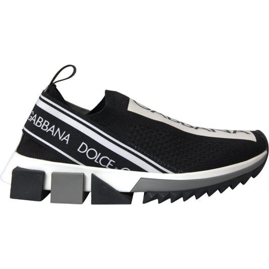Dolce & Gabbana svarta och vita slip-on Sorrento-sneakers
