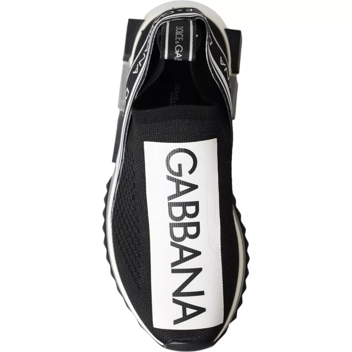 Dolce & Gabbana svarta och vita slip-on Sorrento-sneakers