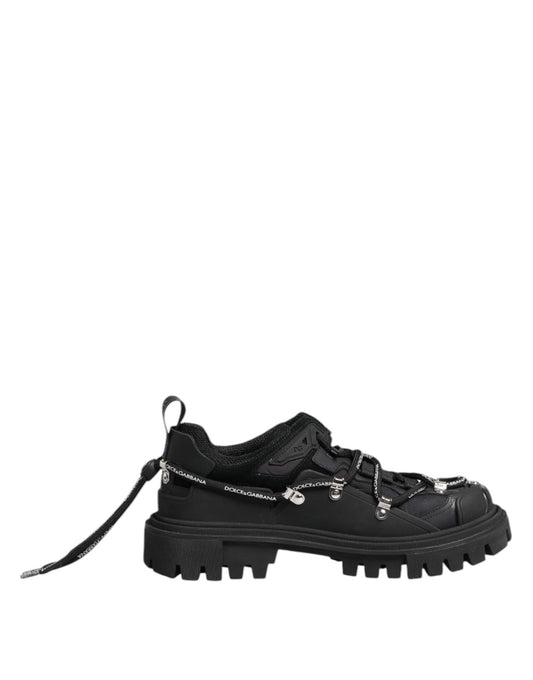 Dolce & Gabbana Black Low Top Lace Up Trekking Sneakers Shoes